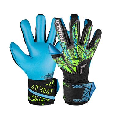 Reusch Attrakt Aqua black/fluo lime/aqua blue