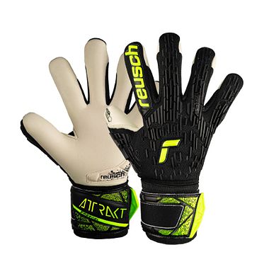 Reusch Attrakt Freegel Gold JR black/safety yellow