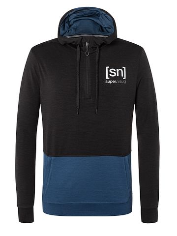 SN Super Natural M MOVEMENT HALF ZIP Caviar/Dark Denim