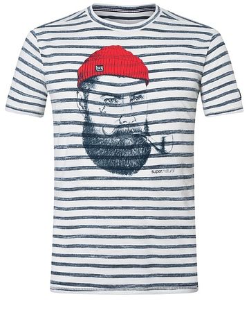 SN Super Natural M SN SAILOR STRIPE TEE stripe/blueberry/high risk red