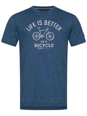 SN Super Natural M BETTER BIKE TEE DarkDenimMel/Feat