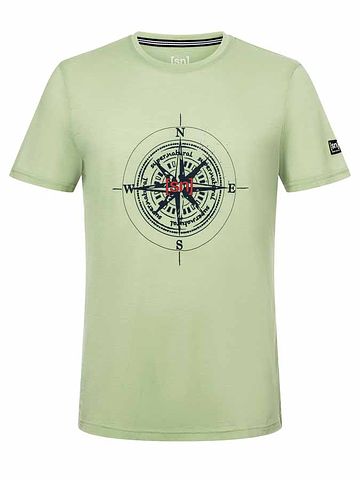 SN Super Natural M WIND ROSE TEE c green/blue i/hr