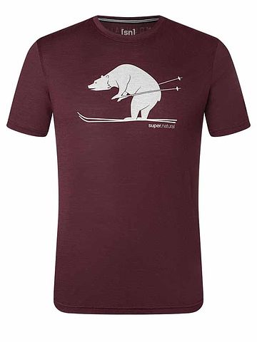 SN Super Natural M SKIING BEAR TEE