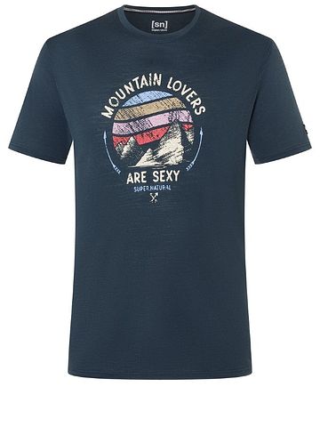 SN Super Natural M NORTHERN LIGHTS TEE blueberry/various