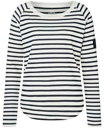 SN Super Natural W EVERYDAY STRIPE BIO CREW fresh white/navy stripe