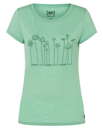 SN Super Natural W LOTUS TEE MistyGr.Mel/Frsty