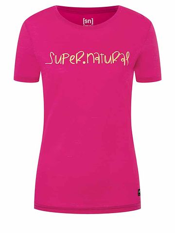 SN Super Natural W SIGNATURE TEE fuchsia red/illuminating