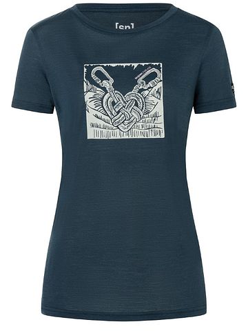 SN Super Natural W TIED BY HEART TEE blueberry/feather grey/orchid